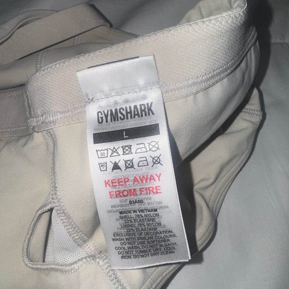 Gymshark Light Cream Activewear Top